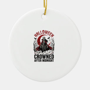 Halloween Undead Queen Midnight Rising Ceramic Tree Decoration