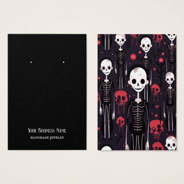 Halloween Undead Zombies Earring Display Card (Front & Back)