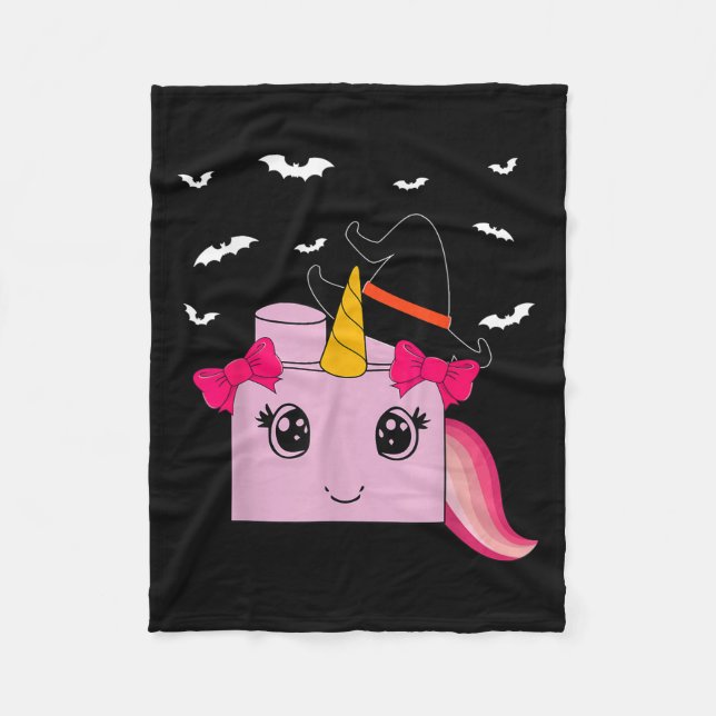 Halloween Unicorn Master Builder Blocks Building K Fleece Blanket (Front)