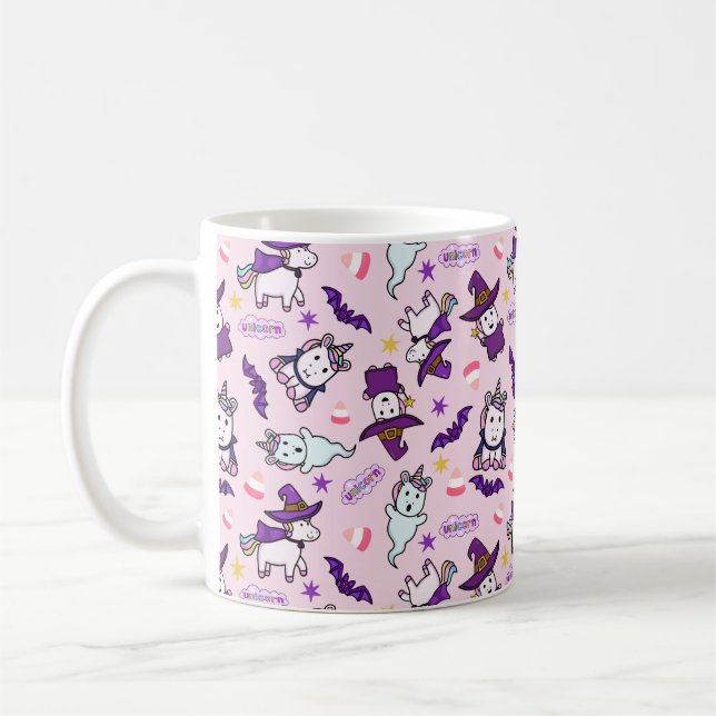 Halloween Unicorns Coffee Mug (Left)