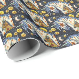 HALLOWEEN UNICORNS, STAR HORSE & COLT FANTASY WRAPPING PAPER