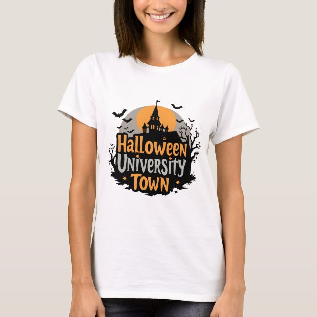Halloween University Town T-Shirt (Front)