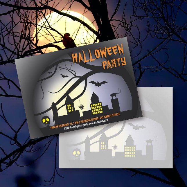 Halloween urban landscape adult Party Invitation (Creator Uploaded)