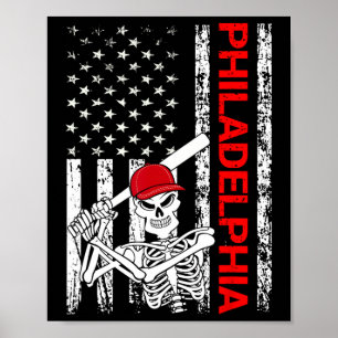 Halloween Us Flag Skeleton Sell Players Men Women Poster