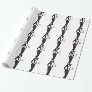 halloween vamp witch wrapping paper