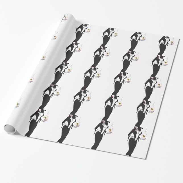 halloween vamp witch wrapping paper (Unrolled)