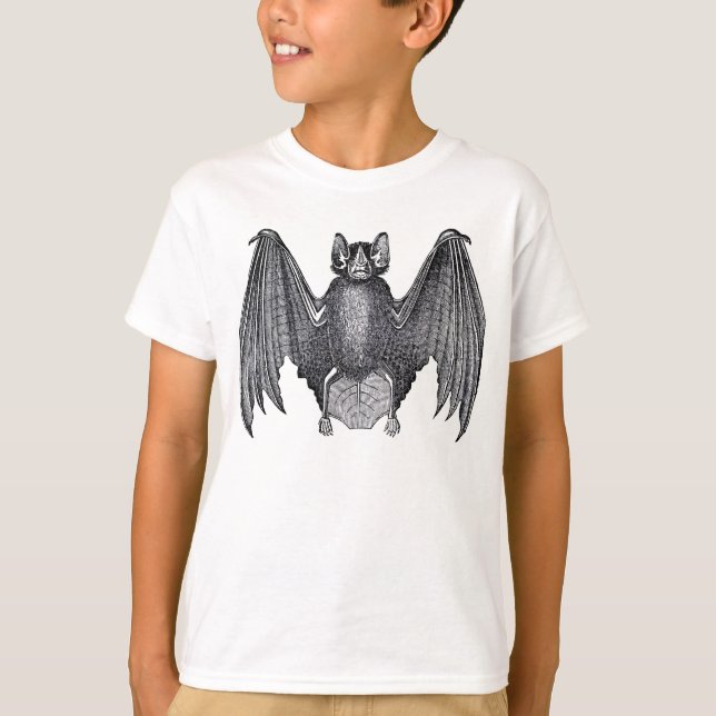 Halloween Vampire Bat Spooky Creepy Kids Costume T-Shirt (Front)