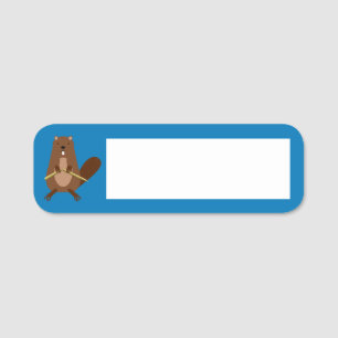 Halloween Vampire Beaver Name Tag