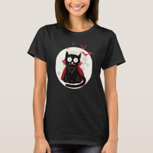Halloween Vampire Cat Full Moon Bats  Halloween An T-Shirt
