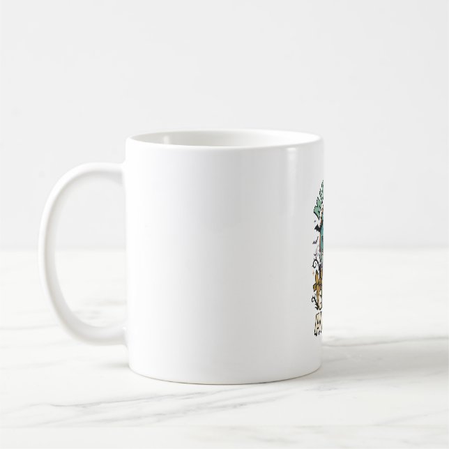Halloween Vampire Cat Midnight Mischief Coffee Mug (Left)