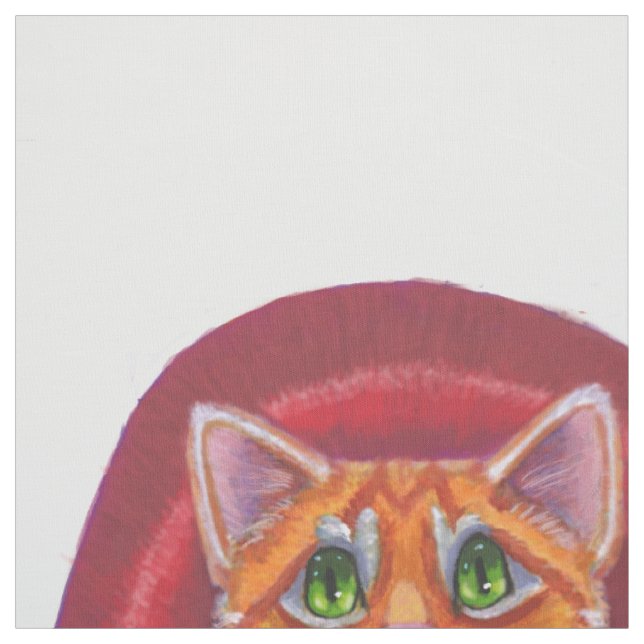 Halloween Vampire Cat with Bat Fabric (Swatch)