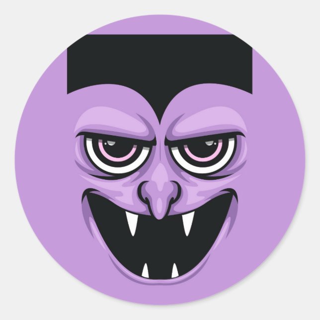 Halloween Vampire Classic Round Sticker (Front)