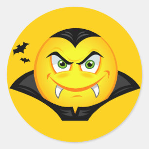 Halloween Vampire Classic Round Sticker
