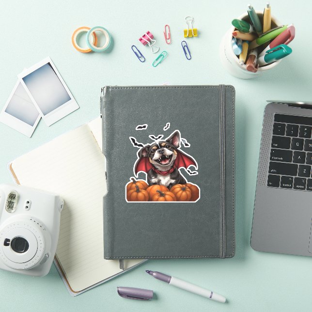 Halloween Vampire Dog with Pumpkins Classic T-Shir (iPad Cover)