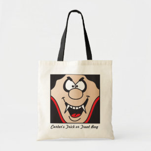 Halloween Vampire Face Trick or Treat DIY Name Tote Bag