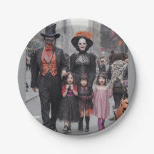 Halloween Vampire Family Party Plates 🦇🎃