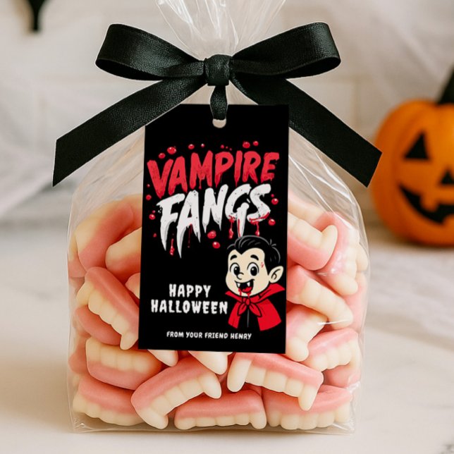 Halloween Vampire Fangs Gift Tags (Creator Uploaded)