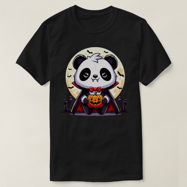 Halloween Vampire Panda TShirt (Design Front)