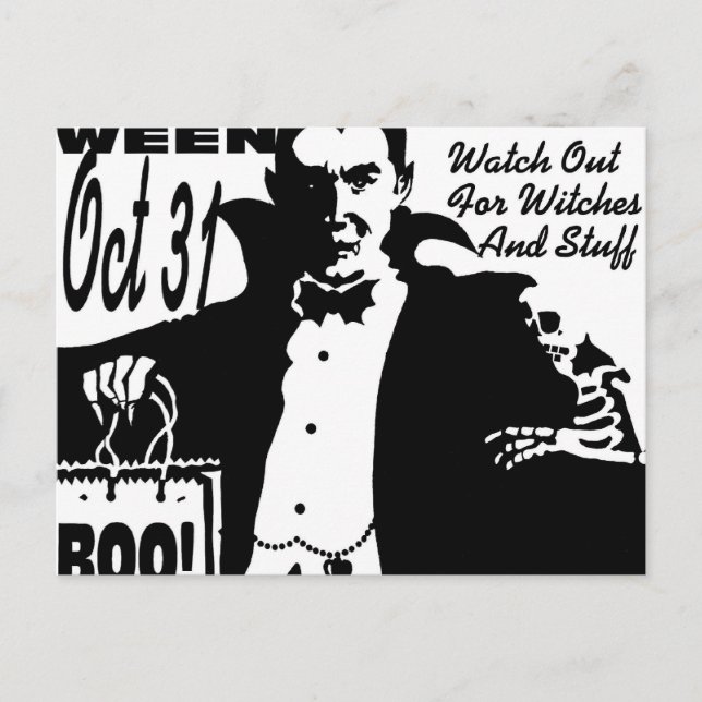 Halloween Vampire Postcard (Front)