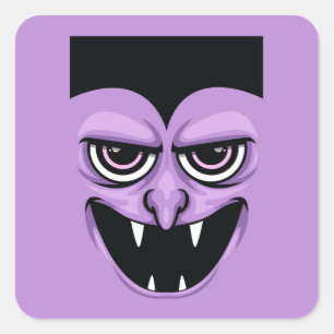 Halloween Vampire Square Sticker