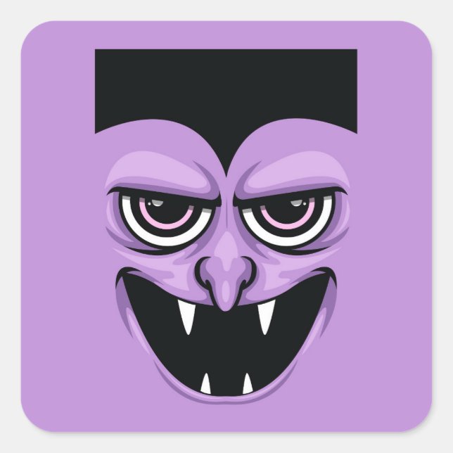 Halloween Vampire Square Sticker (Front)