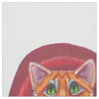 Halloween Vampire Tabby Cat with Bat Fabric