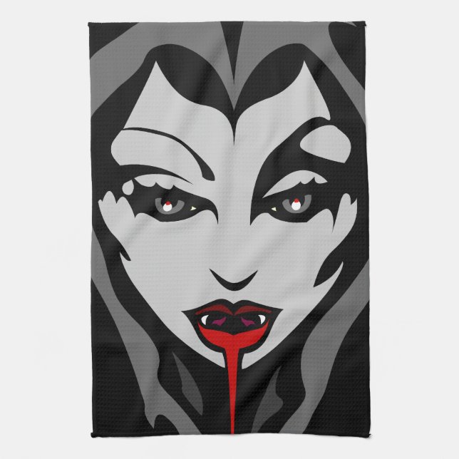 Halloween Vampire Towel Cool Halloween Tea Towels (Vertical)