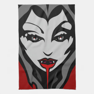 Halloween Vampire Towel Cool Halloween Tea Towels