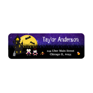 Halloween Vampires Haunted House Purple
