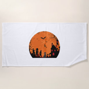 halloween vector        beach towel