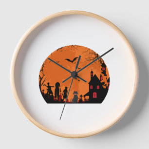 halloween vector        clock