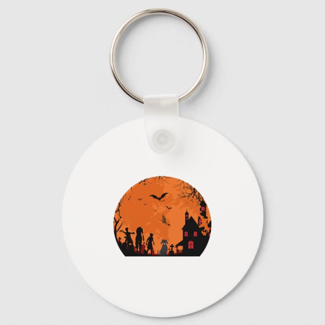 halloween vector        key ring (Front)