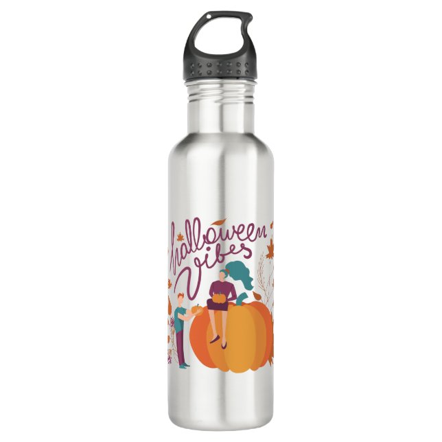 Halloween Vibes 710 Ml Water Bottle (Front)