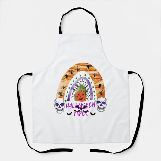 Halloween vibes             apron (Front)