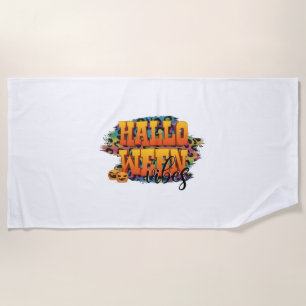 Halloween vibes   beach towel