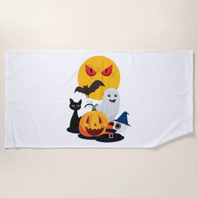 Halloween vibes              beach towel (Front)