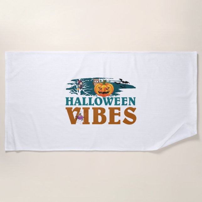 Halloween Vibes        Beach Towel (Front)