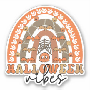 Halloween Vibes Boho Rainbow Fall Halloween