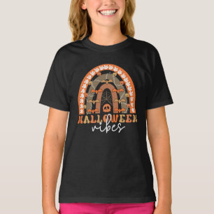 Halloween Vibes Boho Rainbow Fall Spooky T-Shirt
