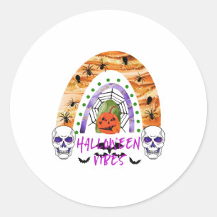 Halloween vibes             classic round sticker