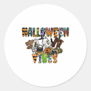 Halloween Vibes    Classic Round Sticker