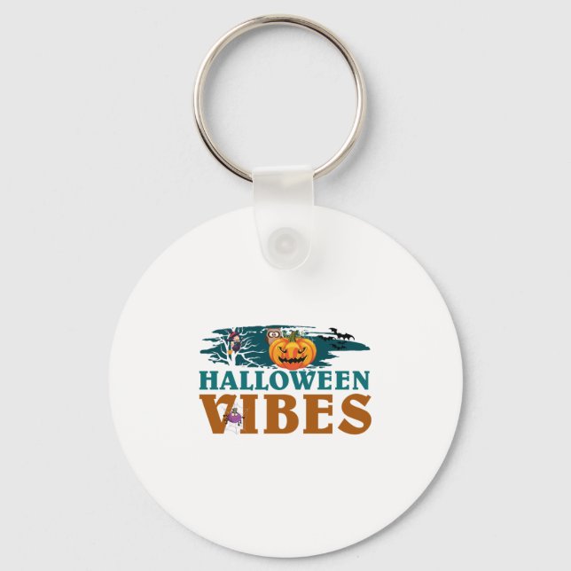 Halloween Vibes        Key Ring (Front)