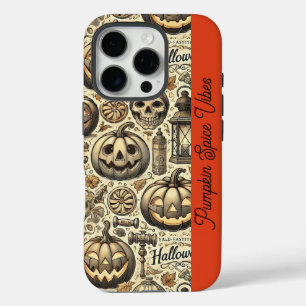 Halloween vibes orange brown stylish iPhone 16 pro case