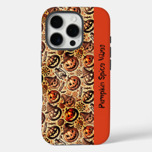 Halloween vibes orange brown stylish iPhone 16 pro case