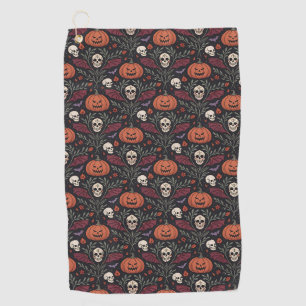 Halloween Vibes Pattern Golf Towel