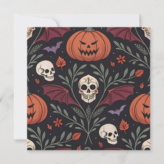 Halloween Vibes Pattern Invitation (Front)