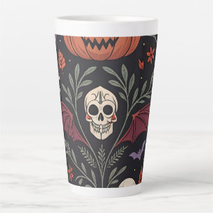 Halloween Vibes Pattern Latte Mug