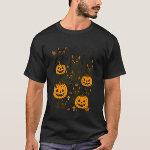 Halloween Vibes Spooky Season Black Cat Lover Pump T-Shirt