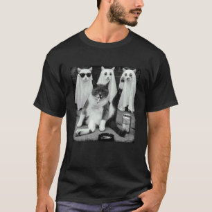 Halloween Vibes Spooky Season Boo Cat Meme Cat Gan T-Shirt