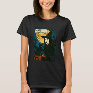 Halloween Vibes Witchy Lover Oh No A Childless Cat T-Shirt